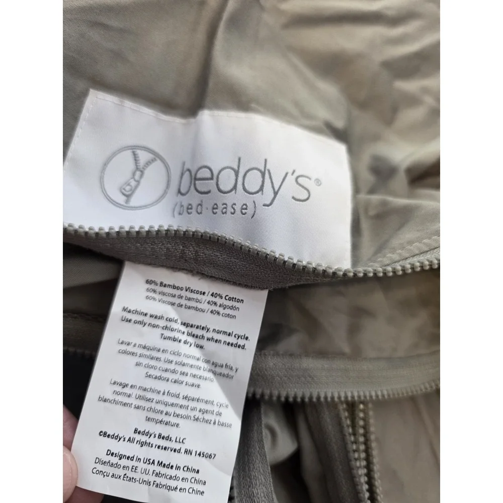 Beddys RV King Zipbase Sheet Set 5 Piece In Stone Gray Zipper Bedding Bamboo